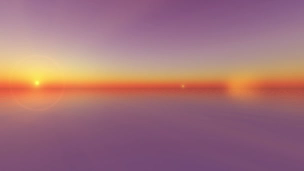 Горизонті море захід сонця — стокове відео