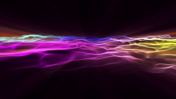 Nebulosa color onda luz brillo — Vídeos de Stock