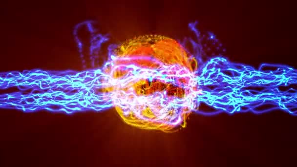 Bola de plasma de energía abstracta — Vídeo de stock