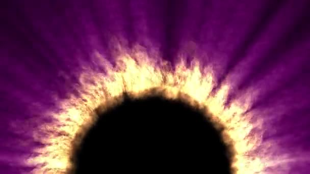 Lumière du soleil feu abstrait corona flamme 4k — Video