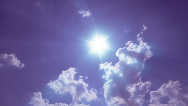 Obloha sluneční paprsek čas vypršel 4k — Stock video