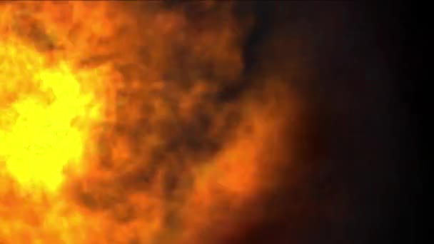 Inferno výbuch ohnivé koule 4k — Stock video
