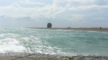 ağır çekimde Beach güzel dalgalar