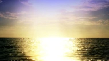 Sunset beach dalga ağır çekim