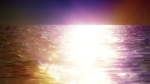 Sunset beach dalga ağır çekim — Stok video