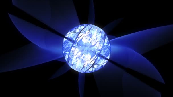 Espíritu azul abstracto del átomo — Vídeo de stock