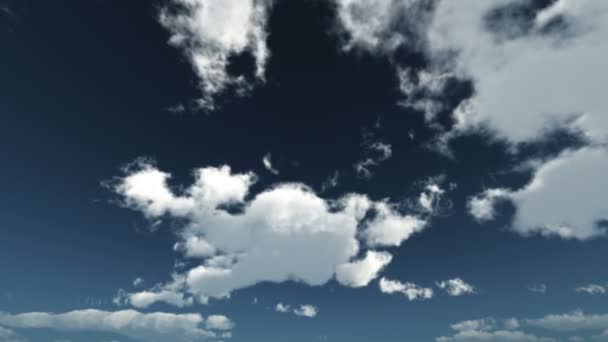 Με την παρέλευση χρόνου σύννεφα μπλε ουρανό — Αρχείο Βίντεο