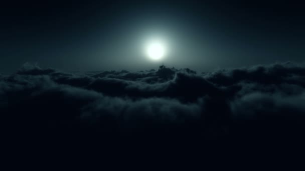 夕焼け雲の上を飛ぶ — ストック動画