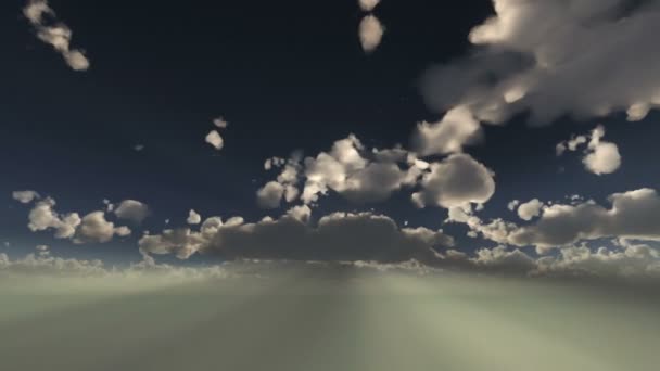 Güneş ışını bulutlar — Stok video