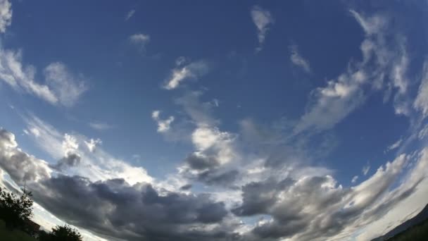 Проміжок часу небесних хмар — стокове відео