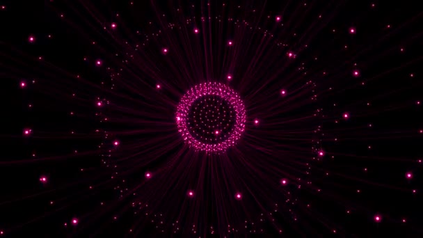 Beautiful abstract magic pink trip animation — Stock Video