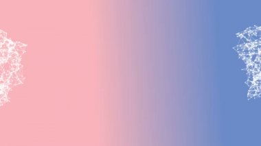 Başlık (metin Merkezi) için arka plan hareketli soyut. Beyaz noktalar içeren satırları 2016 üzerinde bağlı Pantone renk karışımı (Rose kuvars ve huzur) degrade arka plan