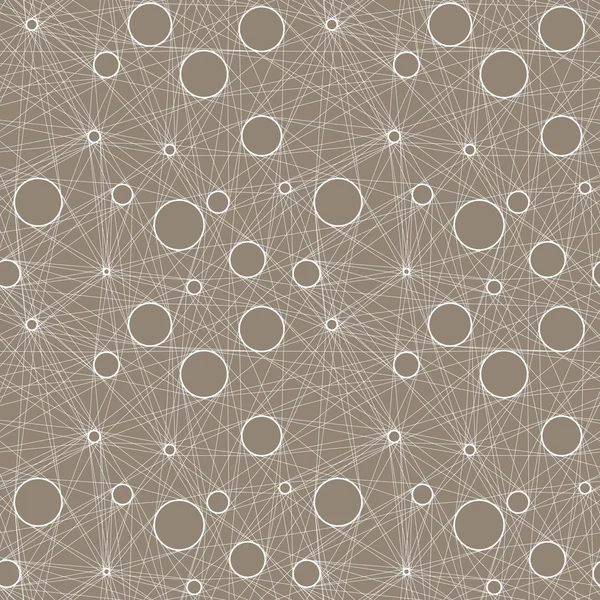 Sömlös vektor mönster av linjära mesh på ljus beige bakgrund — Stock vektor