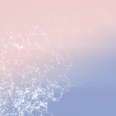 NET bağlantı (çizgilerle bağlı nokta) 2016 Pantone üzerinde beyaz