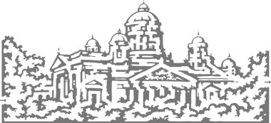 Vektör katedral labirent (Labirent)