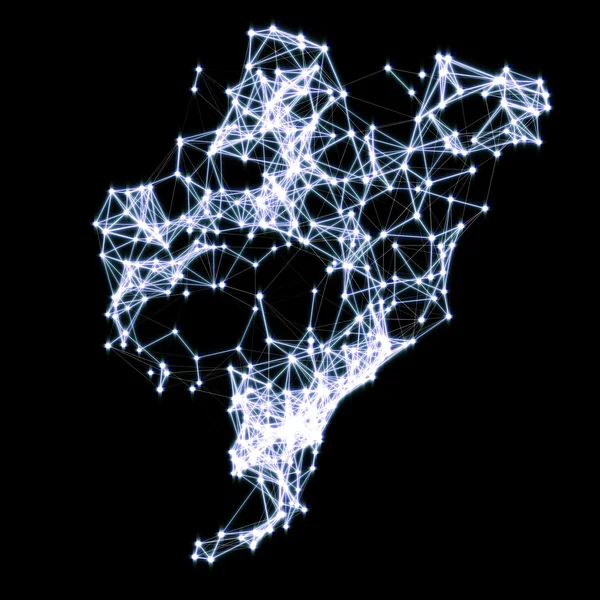 Parlak mavi noktalar satırları siyah bağlı. Arka plan