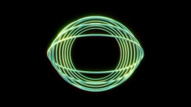 döndürme animasyon 3D parlak yüzük pürüzsüz