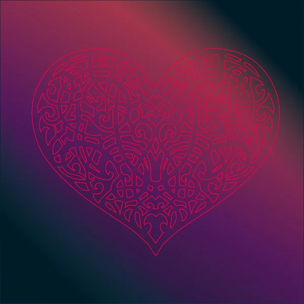 Ornement vectoriel Coeur de Saint-Valentin — Image vectorielle