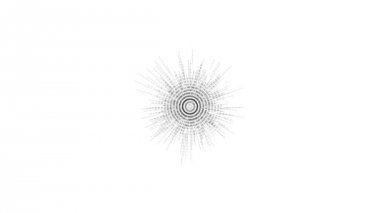 Siyah ve beyaz patlama sembolleri animasyon soyut