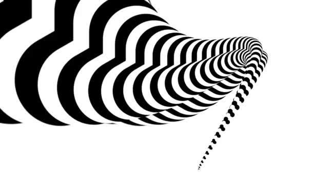 Abstraktní zebra bílá a černá tvoří animace