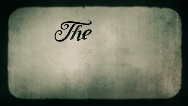 Animación de caligrafía Vintage "The End". Canal alfa incluido — Vídeo de stock