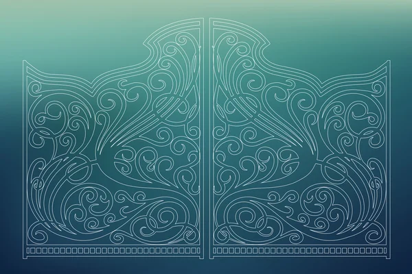 Beautiful iron ornament gates — Stock Illustration Beautiful iron ornament gates Royalty Free Stock Vectors
