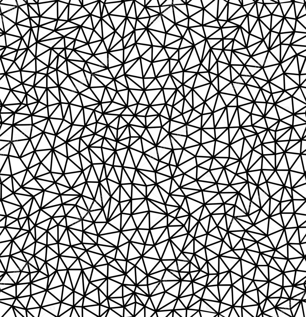 Graphic vector seamless pattern, simple net, black