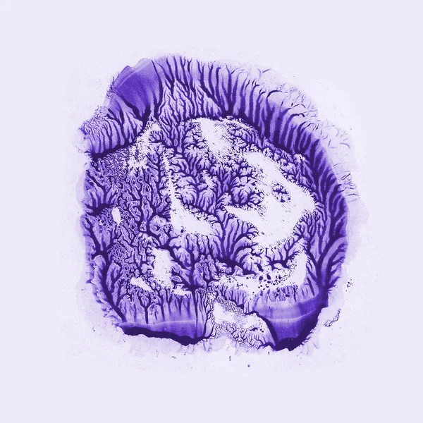 Beau monde mystérieux. Technique Ebru peinture violette — Photo