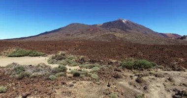 Hava. Doğanın en büyük. Mount Teide vulcano için uçan kamera. Milli Parkı, Tenerife, Kanarya Adaları, İspanya (en yüksek noktası (3718 metre) Adaları deniz seviyesinden Atlantik'in)