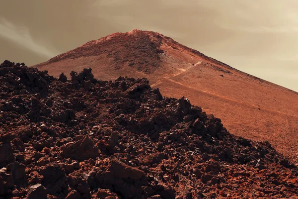 Superficie dramática del planeta rojo Marte —  Fotos de Stock