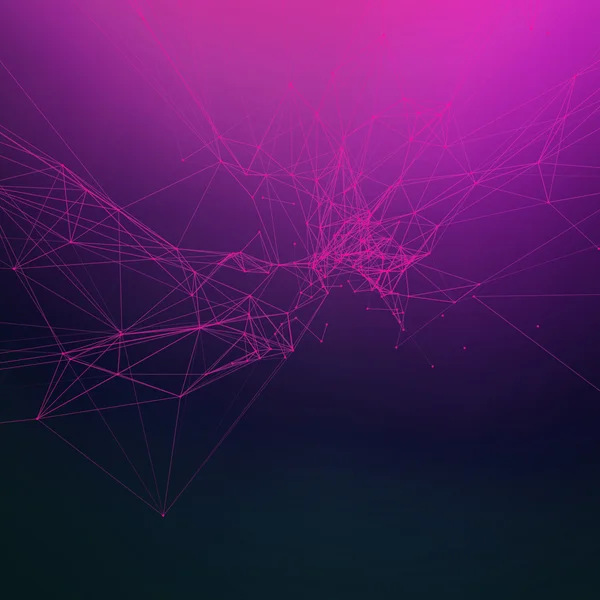 Sunset pink colors abstract background gradient. Connecting dots — Stock Photo, Image