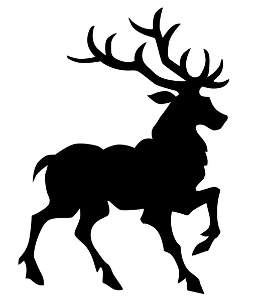 Deer vector silhouette — Stock Vector
