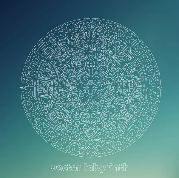 Mandala labirent soyut süsleme görev. Doğru yolu bulmak