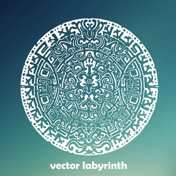 Mandala labirent soyut süsleme görev. Doğru yolu bulmak