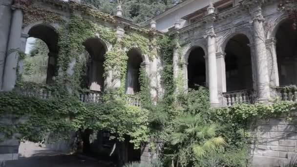 Abandonado elementos do palácio de arquitetura — Vídeo de Stock