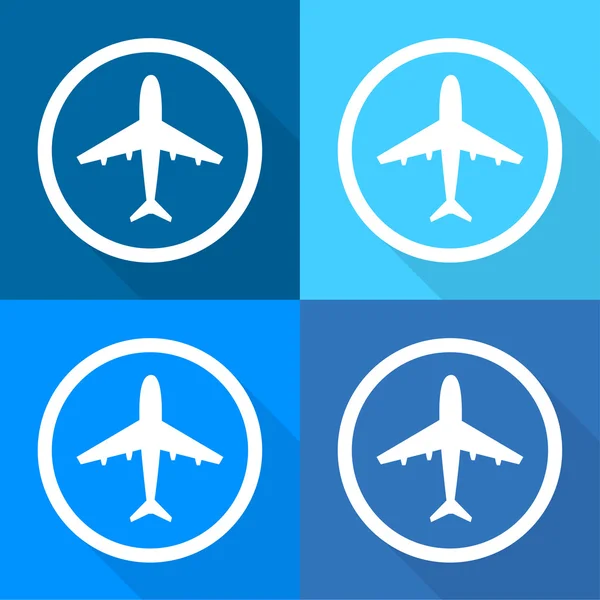 Airplane icons set great for any use. Vector EPS10. — Stock Vector