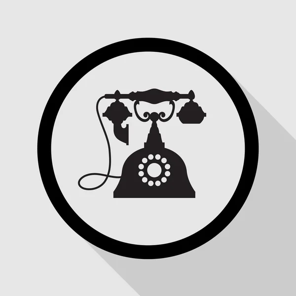 Telephone Vintage circle icons great for any use. Vector EPS10. — Stock Vector