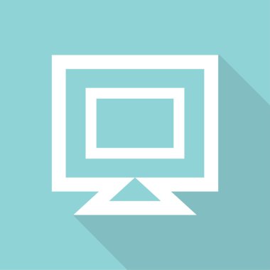 Mavi bilgisayar simgesini herhangi bir kullanım için harika. Vektör Eps10.