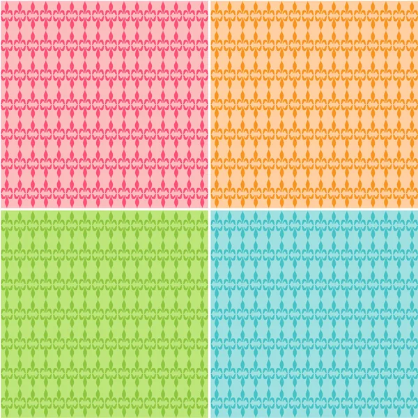 Kunst Muster Hintergrundset 4 Farbe ideal für jeden Einsatz. Vektor eps10. — Stockvektor