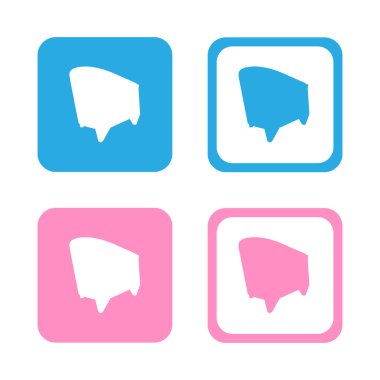 Pembe mavi sandalye simgeleri herhangi bir kullanım için büyük ayarlayın. Vektör Eps10.