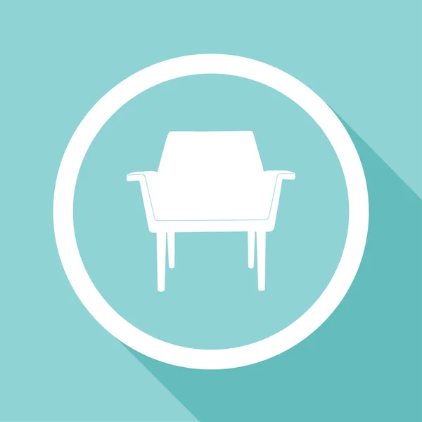 Ícone de cadeira azul ótimo para qualquer uso. Vetor EPS10 . — Vetor de Stock