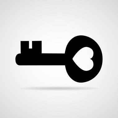 kalp simgesi büyük anahtarı herhangi bir kullanım için. Vektör Eps10.