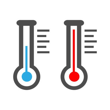 Renk termometre simgeler vektör Eps10, herhangi bir kullanım için büyük.