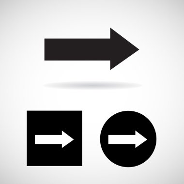 Ok simgesi ayarla vektör Eps10, herhangi bir kullanım için büyük.