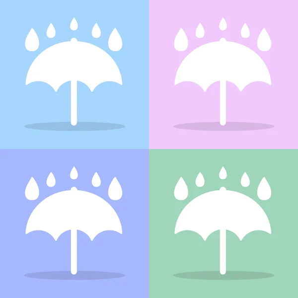 Барвиста парасолька Векторна ікона EPS10, Відмінно підходить для будь-якого використання . — стоковий вектор