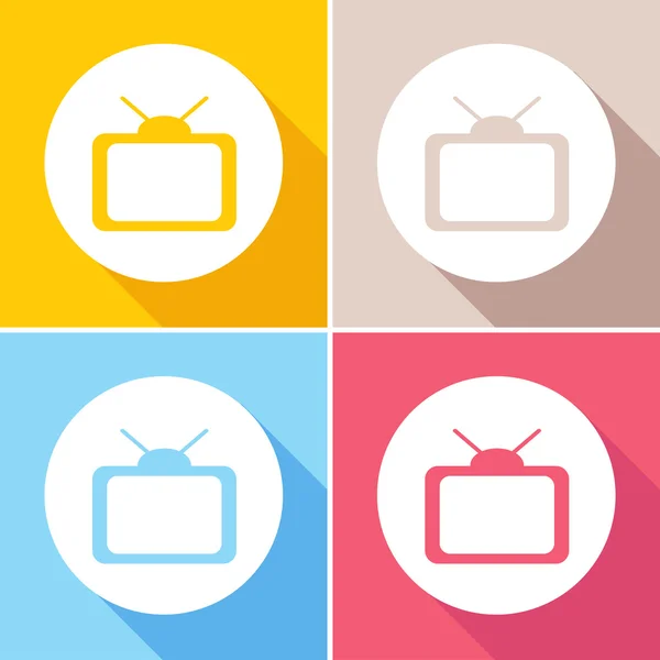 TV ikony nastavit pro každé použití. Vektorové Eps10. — Stockový vektor