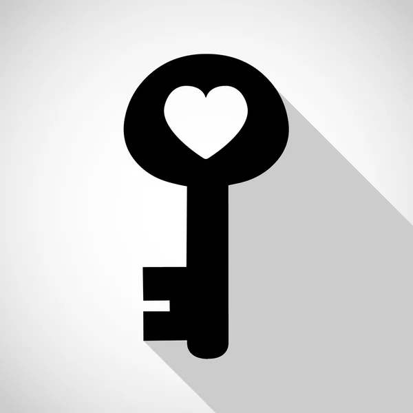 Klíč velké srdce ikony pro jakékoliv použití. Vektorové Eps10. — Stockový vektor