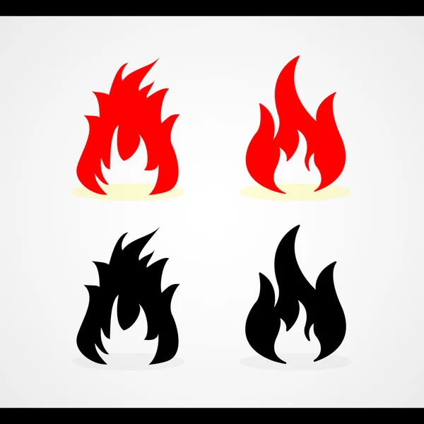Elden flammar vektor Eps10, bra för användning. — Stock vektor