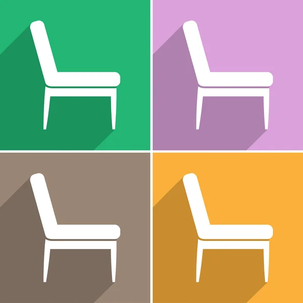 Chair icons set great for any use. Vector EPS10. — Stock Vector