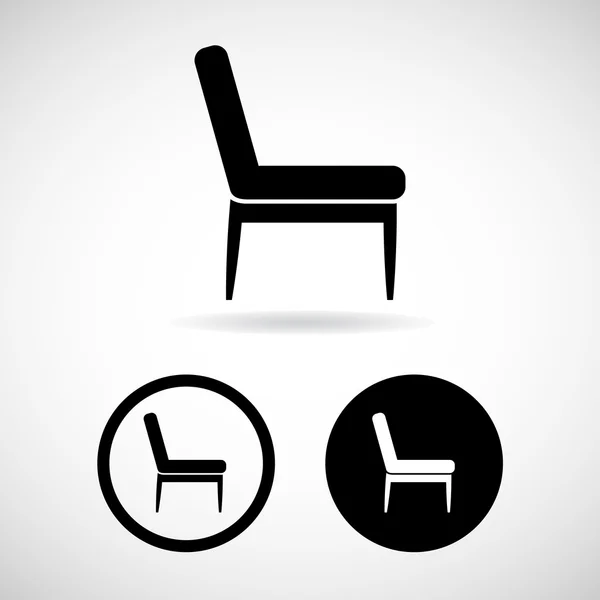 3 stoelen groot pictogram voor elk gebruik. Vector Eps10. — Stockvector